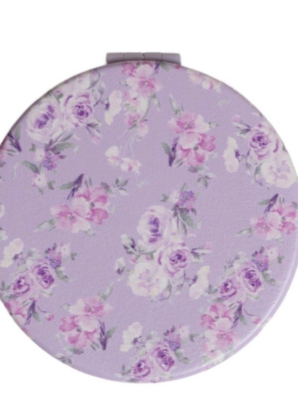 LoveShackFancy Lavender Floral Compact Mirror - Lilac & Pink
